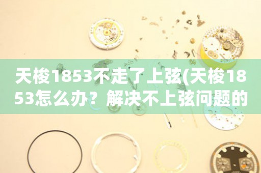 天梭1853不走了上弦(天梭1853怎么辦？解決不上弦問題的有效方法)