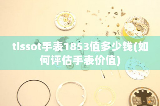tissot手表1853值多少錢(如何評估手表價值)