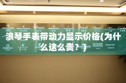 浪琴手表帶動力顯示價(jià)格(為什么這么貴？)