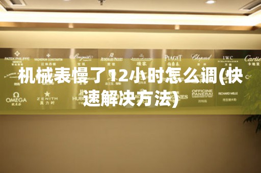 機(jī)械表慢了12小時(shí)怎么調(diào)(快速解決方法)
