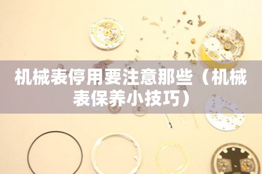 機械表停用要注意那些（機械表保養(yǎng)小技巧）
