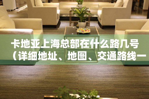 卡地亞上?？偛吭谑裁绰穾滋枺ㄔ敿?xì)地址、地圖、交通路線一網(wǎng)打盡）