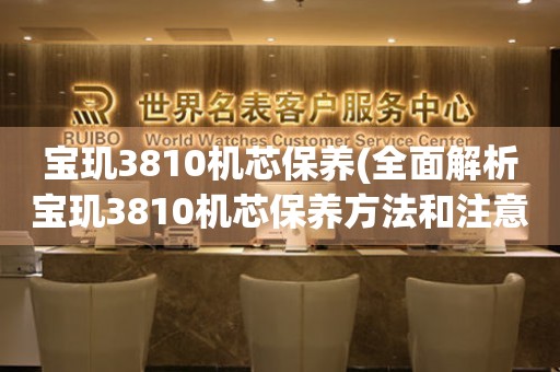 寶璣3810機(jī)芯保養(yǎng)(全面解析寶璣3810機(jī)芯保養(yǎng)方法和注意事項(xiàng))