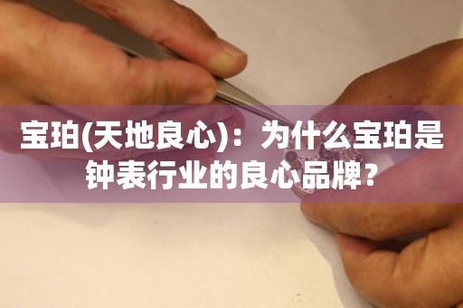 寶珀(天地良心)：為什么寶珀是鐘表行業(yè)的良心品牌？