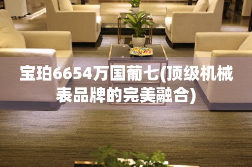寶珀6654萬國葡七(頂級(jí)機(jī)械表品牌的完美融合)