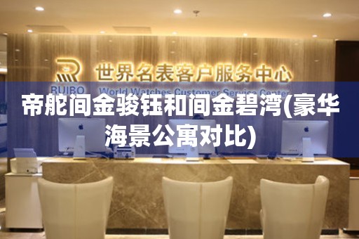 帝舵間金駿鈺和間金碧灣(豪華海景公寓對比)