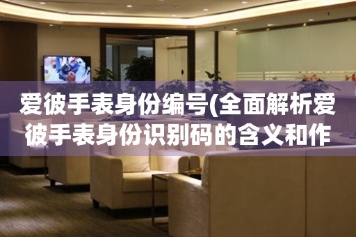 愛彼手表身份編號(全面解析愛彼手表身份識別碼的含義和作用)