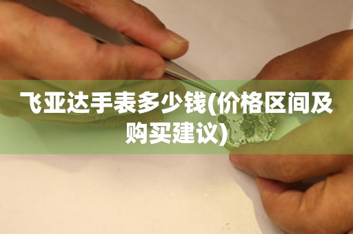 飛亞達(dá)手表多少錢(價格區(qū)間及購買建議)
