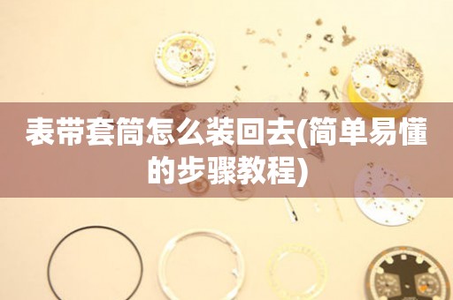 表帶套筒怎么裝回去(簡(jiǎn)單易懂的步驟教程)