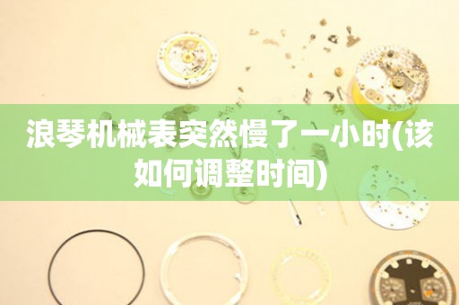 浪琴機械表突然慢了一小時(該如何調(diào)整時間)