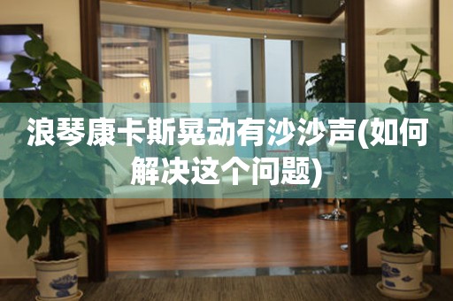 浪琴康卡斯晃動(dòng)有沙沙聲(如何解決這個(gè)問(wèn)題)