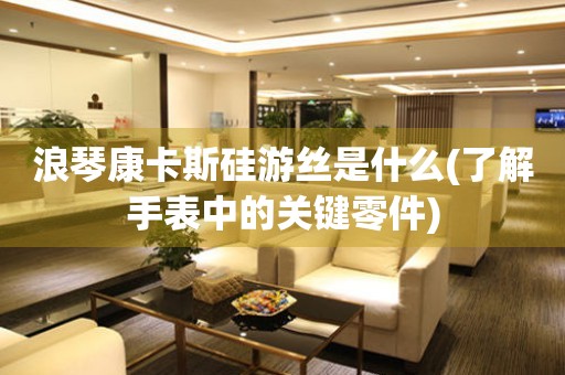 浪琴康卡斯硅游絲是什么(了解手表中的關鍵零件)