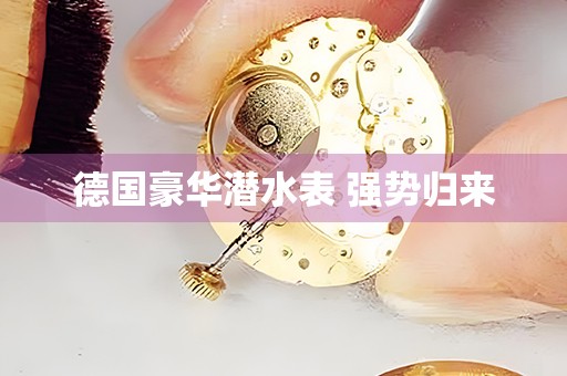 德國(guó)豪華潛水表 強(qiáng)勢(shì)歸來