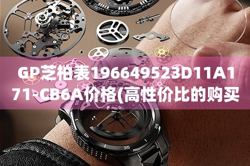 GP芝柏表196649523D11A171-CB6A價(jià)格(高性價(jià)比的購買指南)
