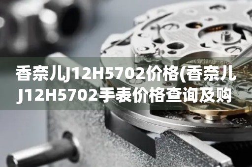 香奈兒J12H5702價格(香奈兒J12H5702手表價格查詢及購買攻略)
