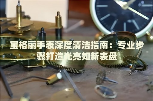 寶格麗手表深度清潔指南：專業(yè)步驟打造光亮如新表盤